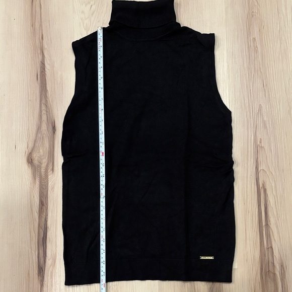 Anne Klein Black Knit Sleeveless Turtleneck - Picture 3 of 7